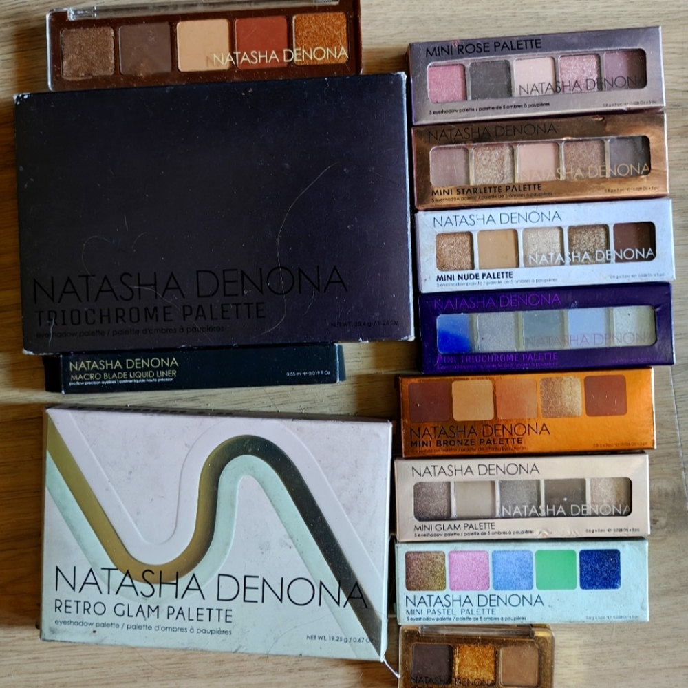 NATASHA DENONA lot of New 11 Eyeshadow Palettes And An Eyeliner